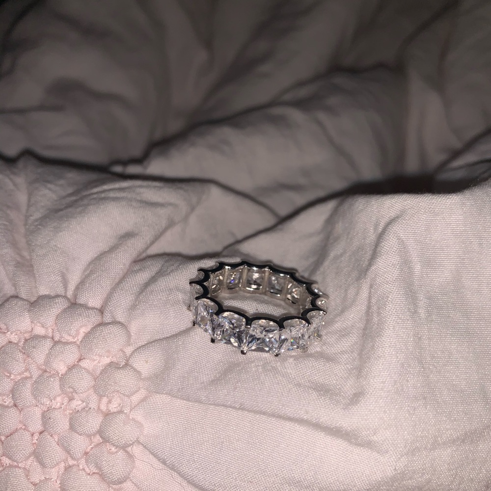 Princess Eternity Band Diamond Like Cz Crystal Ri… - image 4